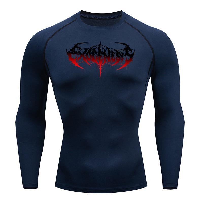 Y2K Herren Schnelltrocknendes Anime Fitnessstudio Kompressions-T-Shirt