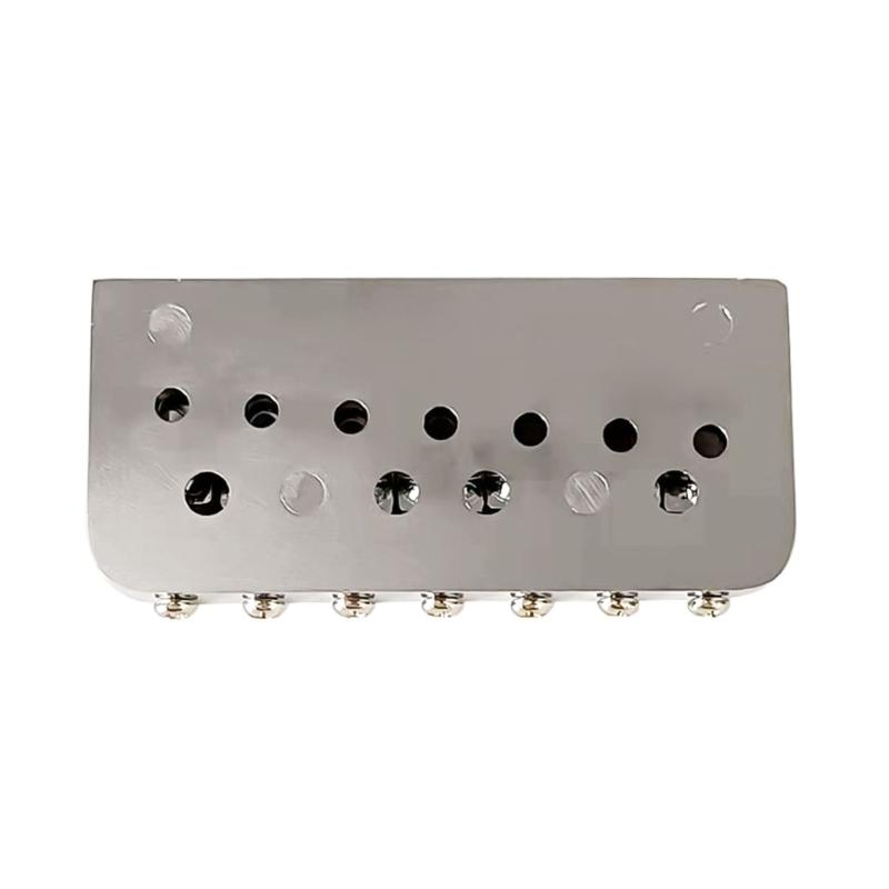 7 String Hard Tail Fixed Guitar Bridge with Screws & Wrench Top Load Tailpiece for Precisions Electric Instrument