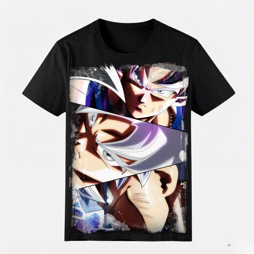 Super Saiya Seven Dragon Ball Print Tshirt Casual Cool Shortsleeved Tshirt Casual Comfortable Parentchild Outfit S