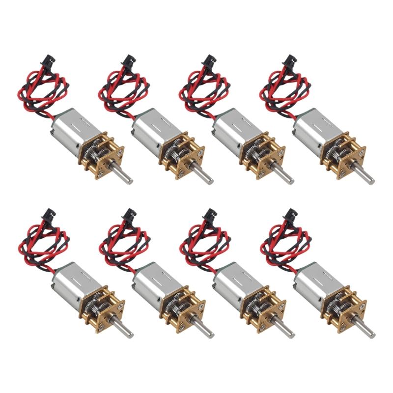 8 Stück Miniatur N20 Getriebemotor 3V-6V Metallkonstruktion Getriebe Getriebeuntersetzer Motor 3mm Welle Reduktionsmotor Langlebig 1