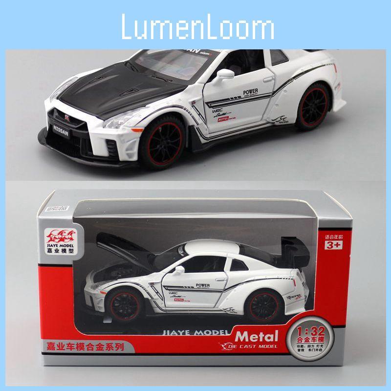 Gtr Alloy R35 Car Model 132 With Light Sound Open Doors For Gift Kids