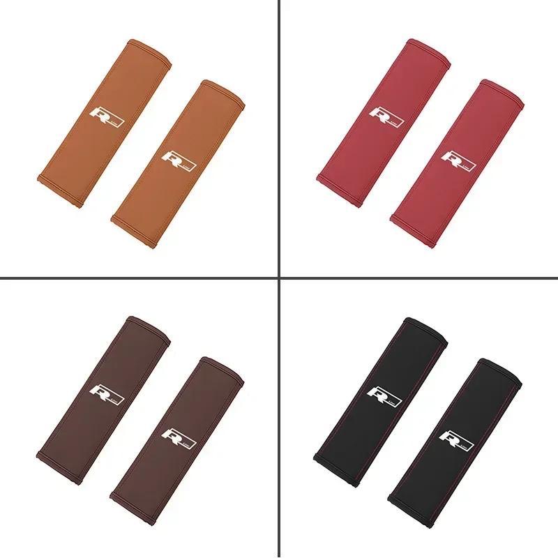 Lmn1 ·2Pcs Car Seat Belt Shoulder Cover Safety Belts Cushioning For VW Atlas Jetta Touareg Variant Golf Polo GTI Taos Nivus Passat
