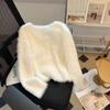 Exquisite Imitation Mink Jacket Women's Autumn and Winter New High-end Pure Desire Short Sweater Top