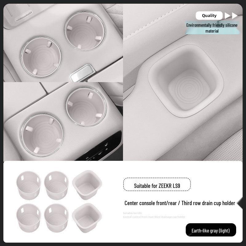 ZEEKR LS9 Central Control Silicone Cup Holder - Third Row Decoration Accessory