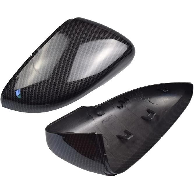 Hacreyatu Rearview Mirror Cover Left Right Side Mirror Covers Caps Compatible with VW Golf 6 GTI MK6 2009-2014 Door Wing Mirrors case tools Trim