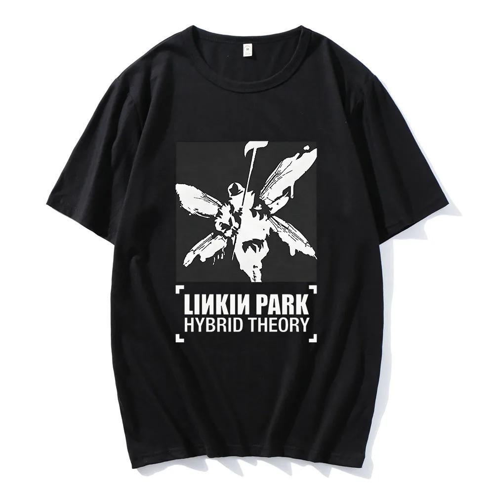 

Футболки з принтом гурту Linkin-Park Літня бавовняна зручна чоловіча футболка Хіп-хоп футболка з графічним принтом Вуличний одяг Футболка Хараджуку M