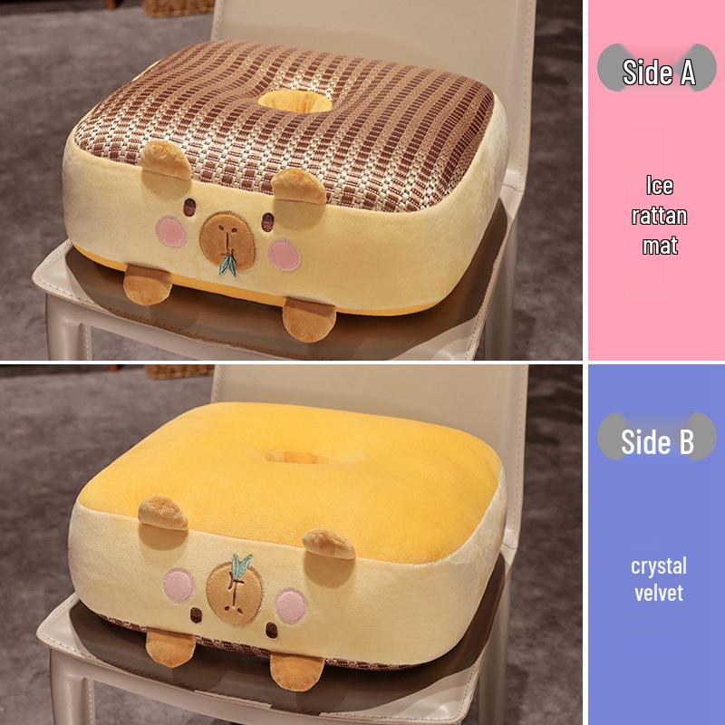 Cartoon Office Seat Cushion for Long Sitting - Universal, Thick, and Cute for All Seasons