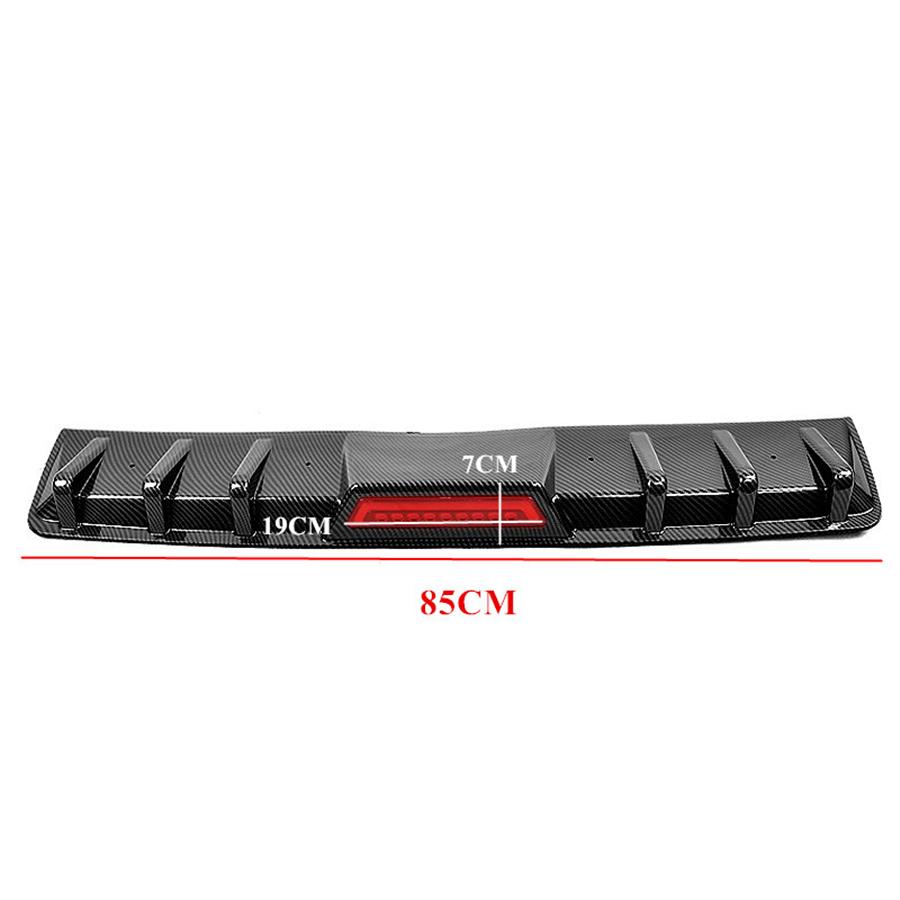 Car Rear Bumper Lip - Carbon Fiber with Tail Brake Light