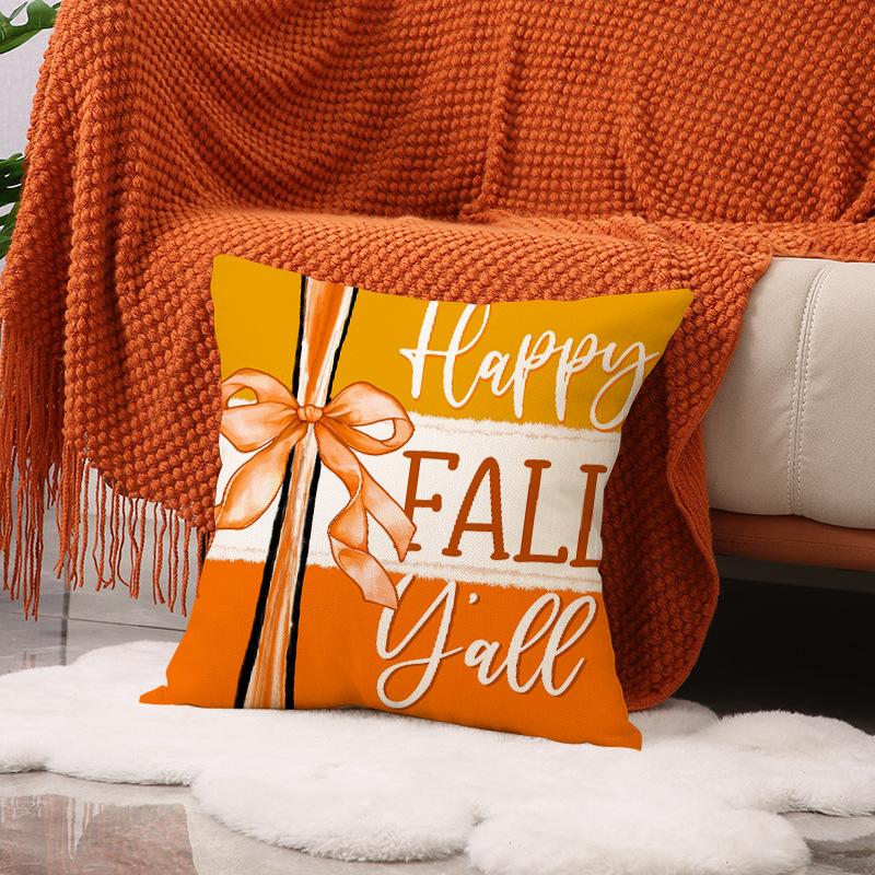 Neue Herbst Sofa Kissenbezug Leinen Einseitiger Blumendruck Kissenbezug Indoor Sofa Set Kissen