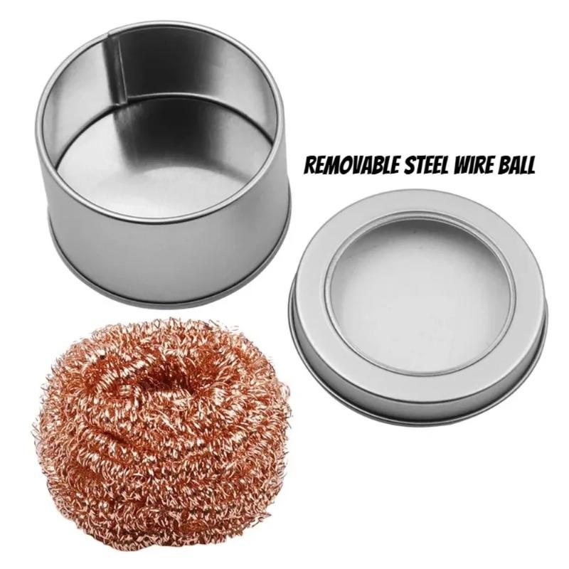 Palla Detergente Palla Pulente Stagno Saldante Filtro a Rete Ugello Pulizia Punta Filo di Rame Scatola Scorie Metalliche Palla Pulente