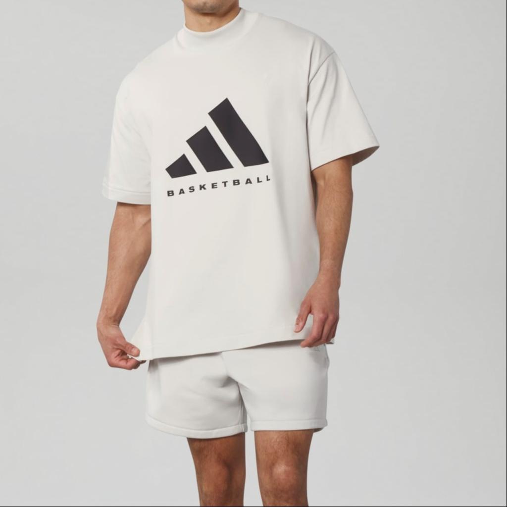 adidas Basketball Logo Tee 'White' Men's IR8491