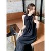 French off-the-shoulder vest dress for women's summer new straps design sense and thin temperament holiday style dress