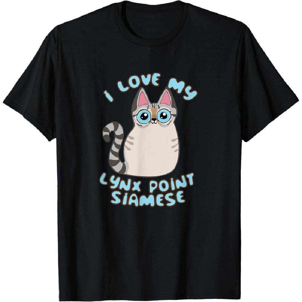 

I Love My Lynx Point Siamese Cat Cute Kawaii Chibi Kitty T-Shirt XXXXXL чорний