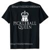 Funny Pickleball Queen Graphic Tshirt Men Women's Fashion Casual Oversized T-shirts Men's 100% Cotton T Shirt