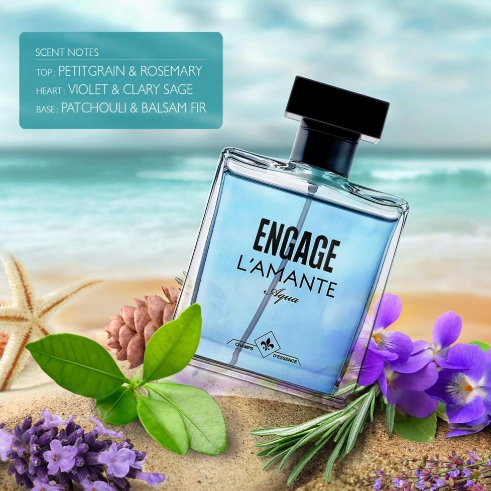 

Engage L amante Aqua Eau De Parfum для мужчин, аромат воды, парфюм для мужчин, стойкий запах, парфюм премиум-класса, приятный для кожи, 100 мл 100 ml