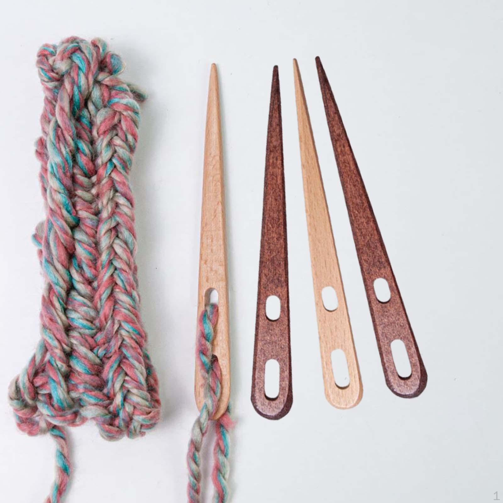 

Вязальные иглы ручной вязки с двойным глазком, прочный домашний многоцелевой ткацкий станок «сделай сам», инструмент 4 Pieces