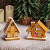 Christmas Resin Small House Micro LED Luminous House Christmas House Desktop Decoration Christmas Decoration