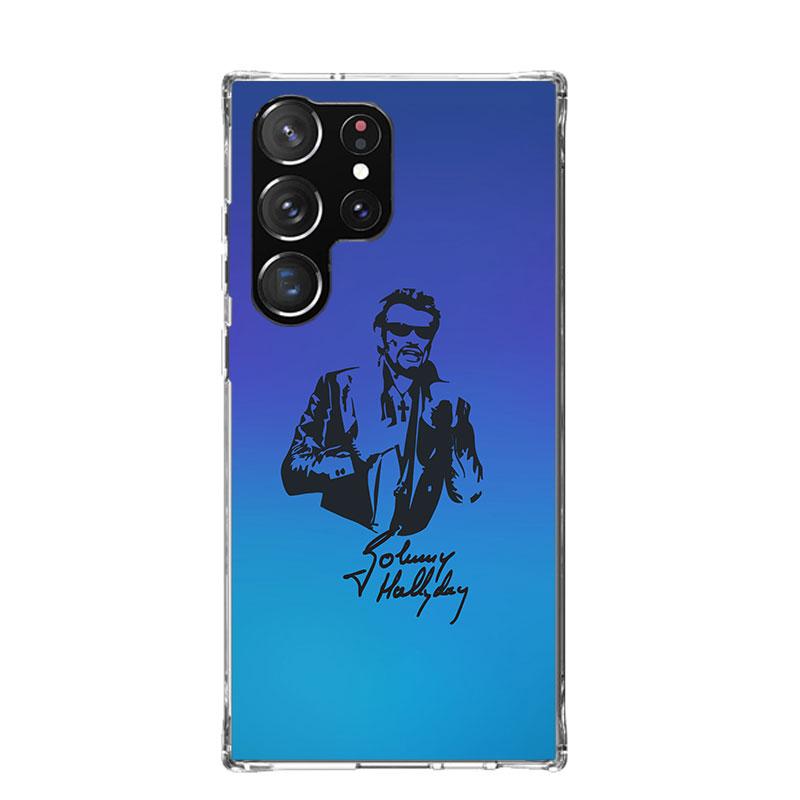 Johnny Hallyday Music Case Phone Cover for Samsung Galaxy S24 S25 Ultra S23 Plus S22 + S21 S20 FE S10 S25 Edge Trend Fundas Gala