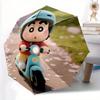 Crayon Shin-chan Automatischer Faltregenschirm, Selbstöffnend/Schließend, Langlebiger Winddichter Reise-Regenschirm für Outdoor-Abenteuer a0826024