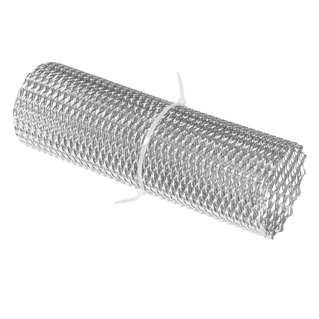 Car Front Center Grid Grille Rhombic Mesh Stable Structure Aluminum Universal Fit for Cars Silver