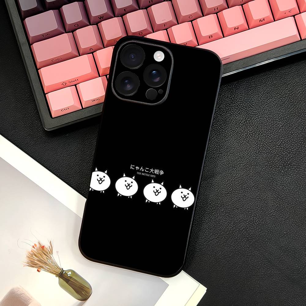 B-Battle Cats Anime Game Phone Case For IPhone 16 15 14 13 12 11 PRO MAX PLUS Mini TPU Soft To Skin-friendly Cover