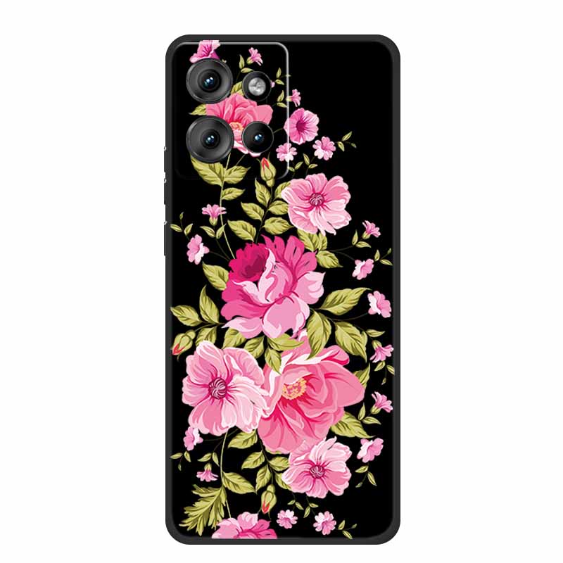Handyhülle Für Motorola Moto G 2025 Hülle Cartoon Schwarzes Silikon Weiches TPU Rückseite Für Motorola Edge 50 Neo S50 G75 Hülle G 75