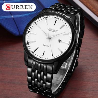 New Top Men's Watch Quartz Steel Band Business Watch Calendar Watch
