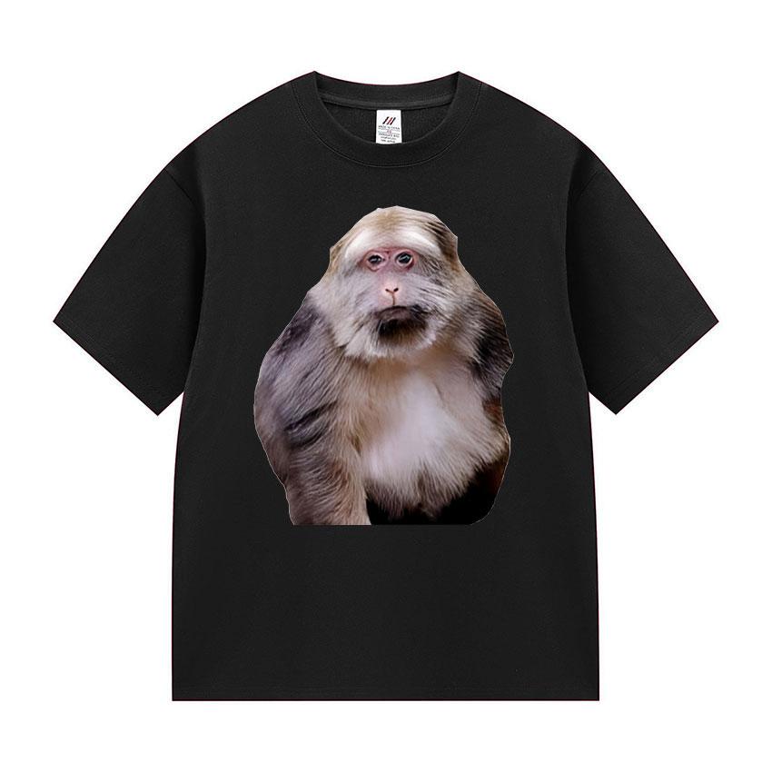 Xing Xing The Monkey Funny Meme T Shirts Men Clothing Fashion Cotton Short Sleeve T-shirt Unisex Retro Harajuku Oversized Tshirt