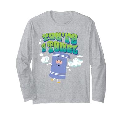 South Park Towelie You're a Towel Clouds Funny Cartoon Long Sleeve T-Shirt
