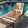 Cute Capybara Beach Towel Kawaii Animal Flat Print Microfiber Bath Towel for Kids Adults Summer Pool Travel Essentials