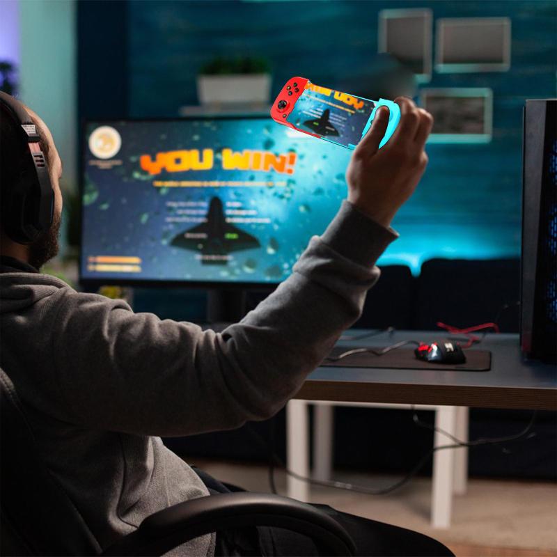 Controlador de juego inalámbrico Bluetooth, mango de juego móvil extensible, Compatible con