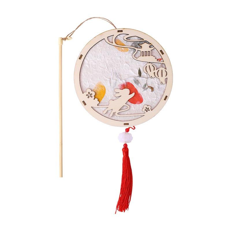 Creative DIY Handmade Lantern Kit for Kids Handheld Luminous Hanfu Decoration Ancient Chinese Festival Light