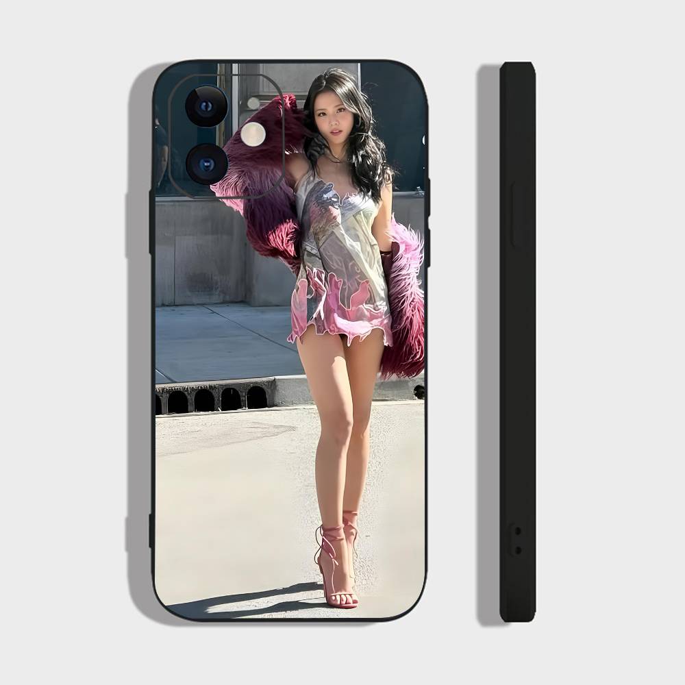 Sexy Girl J-jisoo-s Phone Case For IPhone 17 Air 16 15 14 13 Pro Max 11 12 Black Silicone Cover