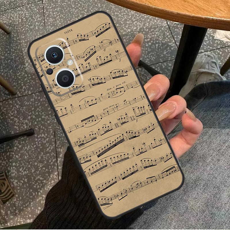

Sheet Music Case For OPPO Reno 7 8 10 Pro 8T 2Z 4Z 5Z 6 Lite OPPO Find X6 Pro X2 X5 Lite X3 Neo Cover OPPO Reno7 Lite