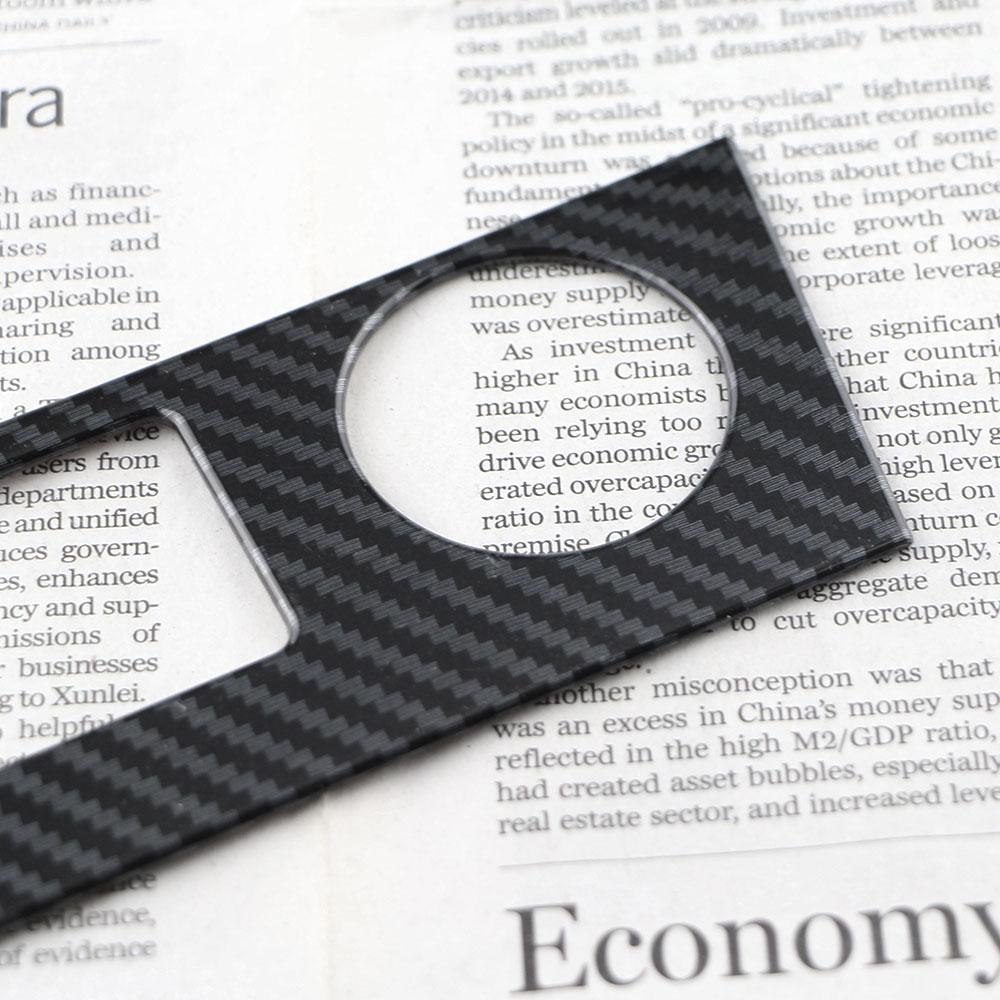 Imitation Carbon Fiber Car Cigarette Lighter USB Panel Cover Trim Sticker for Hyundai Kona 2020 2019 2018 2017 Accessories