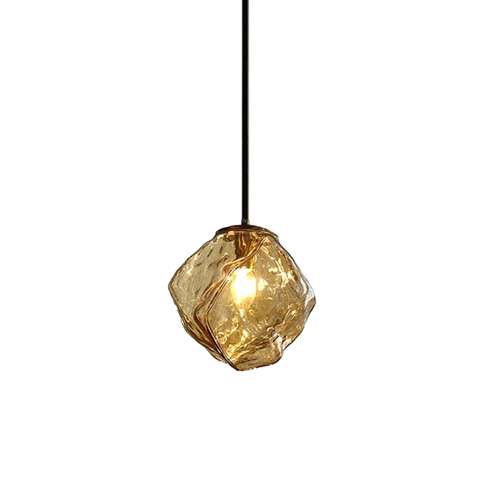 

Okuchodo Stylish Glass Pendant Light, Single Light, Hanging Light, Nordic Style, LED Bulb Compatible, Glass Design, Kitchen Lighting Fixture, Toilet