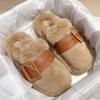 Mode Damen Dicke Sohle Flauschige Fellpantoffeln Bequeme Plüsch Baumwollgepolsterte Schuhe Damen Winter Plüsch Rutschfest Warme Baumwollpantoffeln