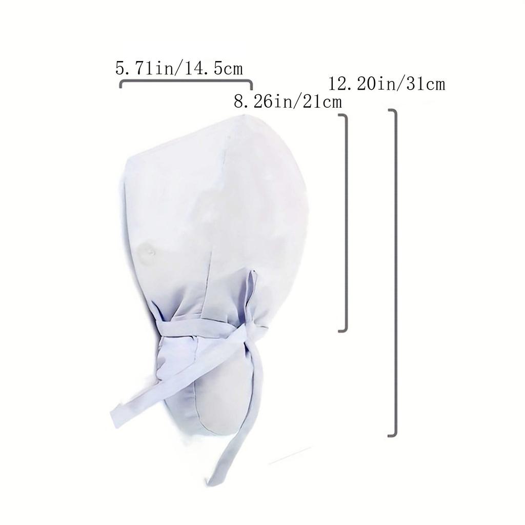 Christmas Cartoon Printed Medical Surgical Ponytail Cap Nurse Hair Care Baotou Scrub Cap Beauty Salon Nursing Hats for Men Women