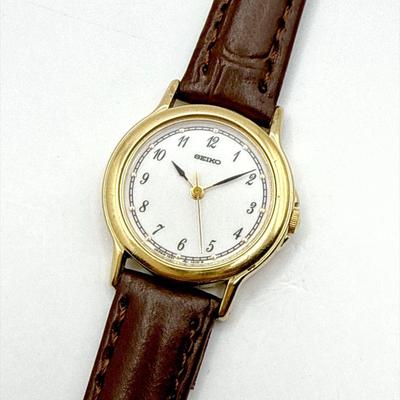 Used C178 [Working, 1997 Vintage, New Belt] SEIKO Quartz White Dial Ladies Watch