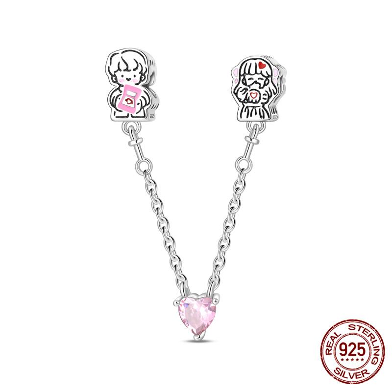 New In Original Charms Copper Love Glow-In-The-Dark Charms Beads Fits 3Mm Original Bracelet For Women Diy Fine Jewelry Gifts