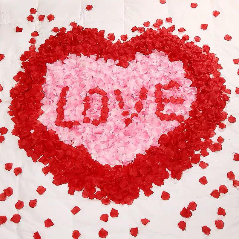 Non-Woven Fabric Artificial Rose Petals for Weddings—1 Jin Pack for Decorating Weddings and Rooms