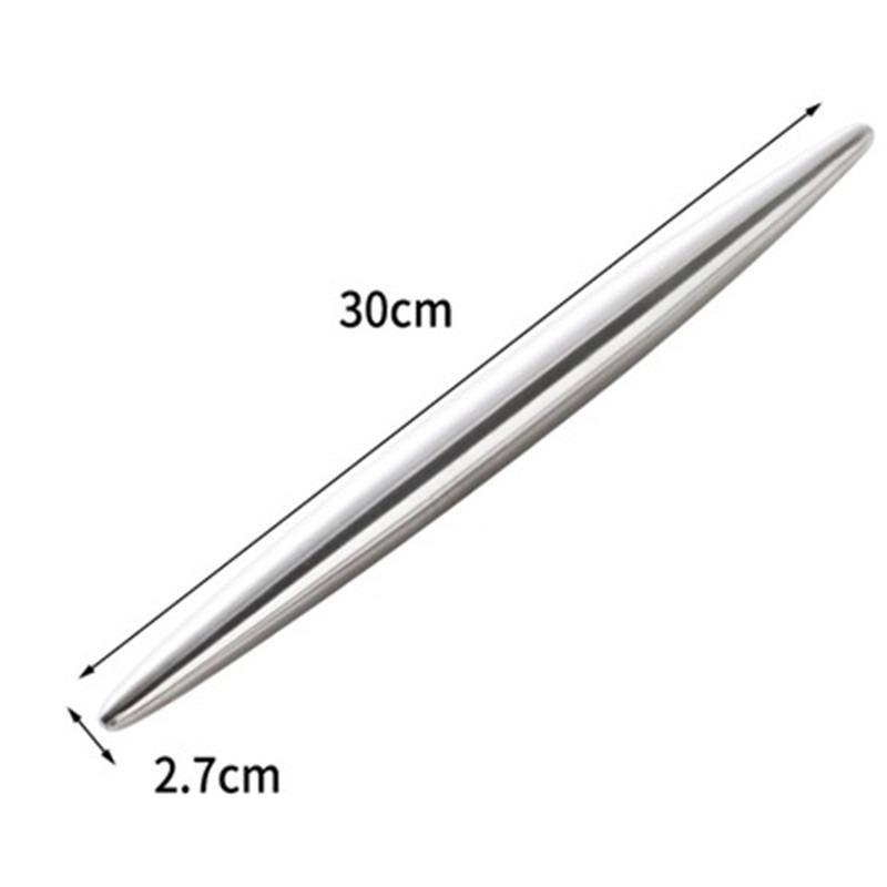 Stainless Steel Rolling Pin Kitchen Utensils Dough Roller Bake Pizza Noodles Cookie Dumplings Making Non-stick Baking Tools 2025