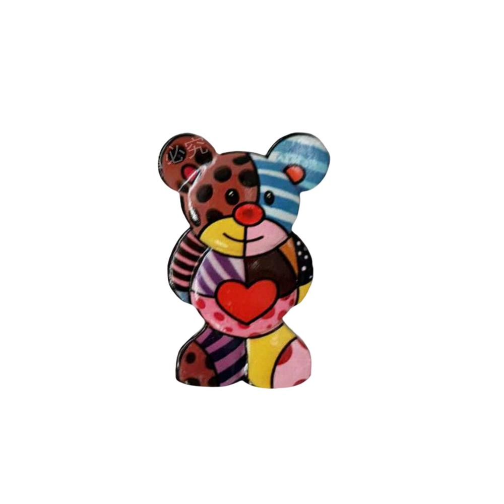 Cartoon Niedlich Bunt Bär Kreative Persönlichkeit 3D Harz Kühlschrankaufkleber Heimküche Nachrichtentafel Dekoration Geschenk