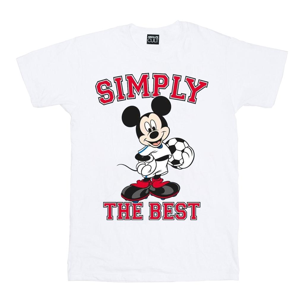 Disney Womens/Ladies Mickey Mouse Simply The Best Cotton Boyfriend T-Shirt
