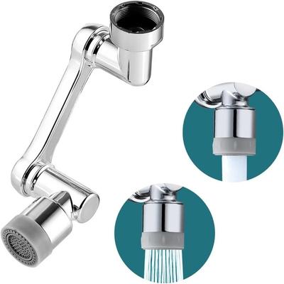 1080 Degree Swivel Faucet Extender Sprayer Head Splash Proof Alloy Water Faucet Aerator 2 Mode Adjustable Wash Basin Extender