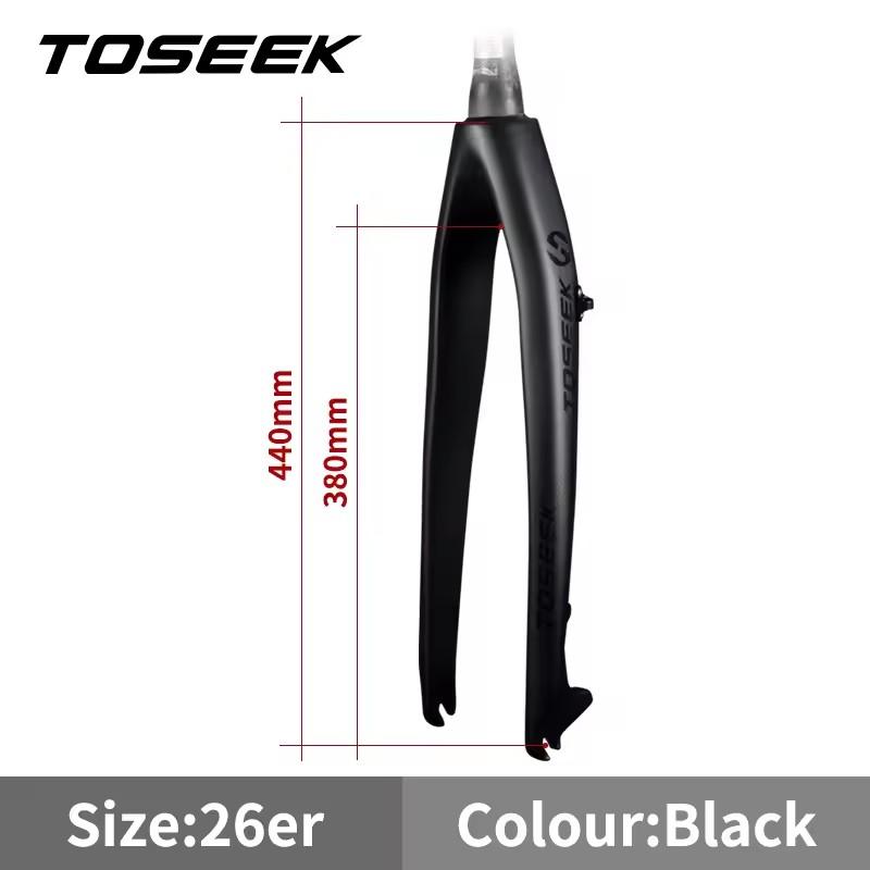 

TOSEEK T800 Carbon Fiber Fork Mountain Bicycle Front Fork MTB Bike Fork 26/27.5/29 inch QR 9*100mm Straight or Tapered Tapered - 26er