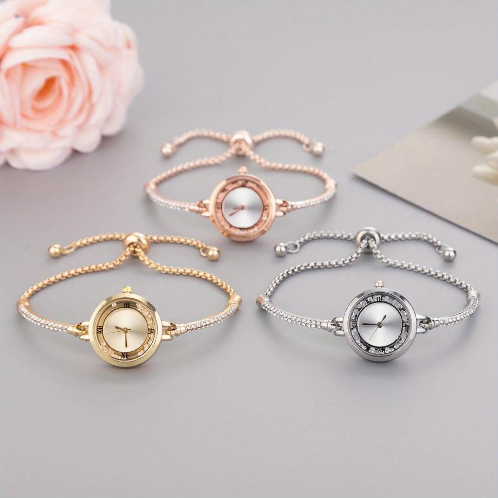 2023 New Women Watch Girls Fashionable Casual Quartz Watch with Beaded Strap, Birthday Gift for Women As A Gift for Students Returning To School