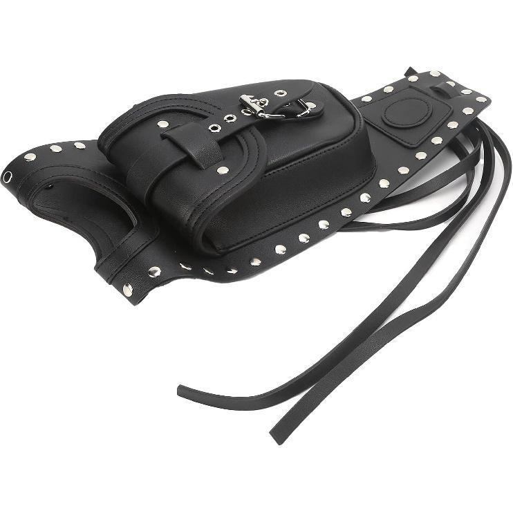 Fuel Tank Bag Black Motorcycle Artificial Leather Gas Tank Cover, Fuel Tank Pad for XLX1000, XL1200X, XLH883