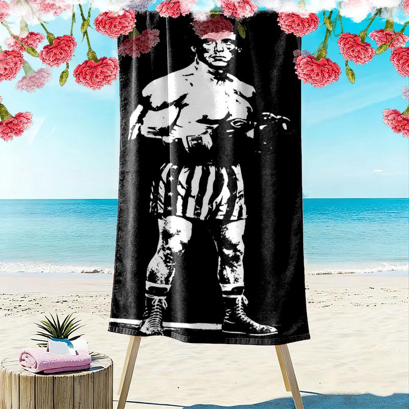 Boxer Patriotic Shorts Print Beach Towel Large Soft Quick Dry Towel For Beach Camping Swimming