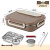 Microwave-Safe 304 Stainless Steel Lunch Box with Lid for Students